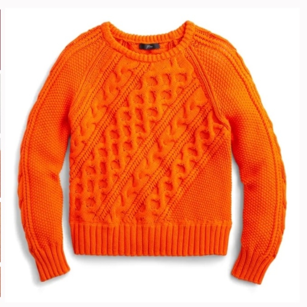 J. Crew Diagonal Cable-knit Sweater